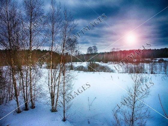 winter sunset